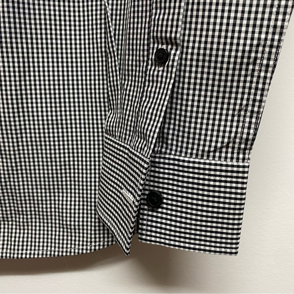 Calvin Klein Black And White Gingham Button Down Shirt Size XS - Picture 4 of 8